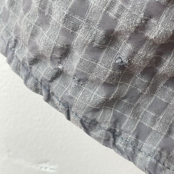 Eileen Fisher Gray Textured Linen Blend Maxi Dress Lagenlook Minimalist L Flaws - Picture 7 of 10